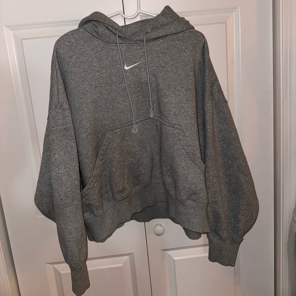 Nike Heather Gray Oversized Hoodie